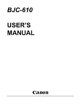 Canon bjc-610 User Manual
