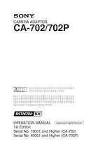 Sony CA-702 Manuel D’Utilisation