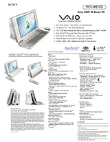 Sony PCV-W510G Specification Guide