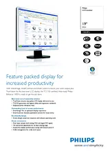 Philips LCD monitor 190S9FS 190S9FS/05 Prospecto
