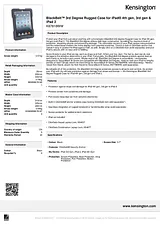 Kensington BlackBelt™ 3rd Degree Rugged Case for iPad® 4th gen, 3rd gen & iPad 2 K67818WW Hoja De Datos