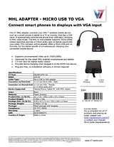 V7 Micro USB - VGA m/f CBLMHLVPW-1N Fascicule