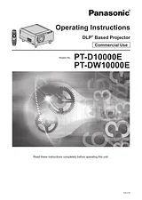 Panasonic PT-DW10000E User Manual