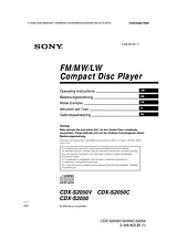 Sony CDX-S2050C User Manual