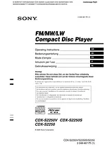 Sony CDX-S2250 ユーザーズマニュアル