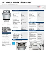 Bosch SHP65TL6UC Specification Sheet