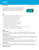 Sony xbr-55x900a Guide De Spécification