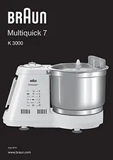 Braun Mutiquick 7 Kitchen Machine K3000 Manual Do Proprietário