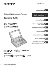 Sony GV-HD700E Manuel D’Utilisation