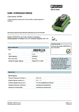 Phoenix Contact Multiple relay module UMK- 8 RM230AC/MKDS 2972961 2972961 Data Sheet