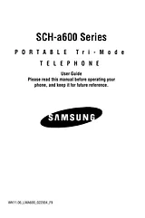 Samsung SCH-a600 Справочник Пользователя