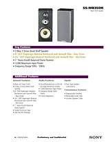Sony SS-MB350H Guide De Spécification