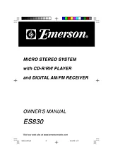 Emerson ES830 Справочник Пользователя