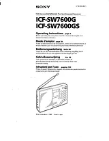 Sony ICF-SW7600G Manual