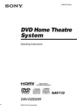 Sony DAV-DZ830W Manual Do Utilizador