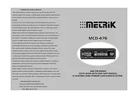 Metrik Mobile Electronics MCD-476 Справочник Пользователя