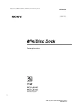 Sony MDS-JE640 Manuale