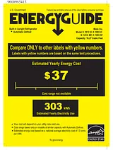 Miele K 1813 SF Energy Guide