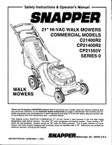 Snapper CP21550V Справочник Пользователя