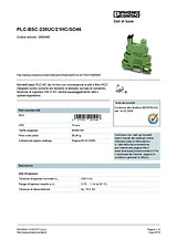 Phoenix Contact Relay socket PLC-BSC-230UC/21HC/SO46 2980445 2980445 Техническая Спецификация