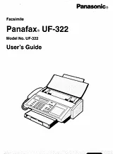 Panasonic UF-322 ユーザーズマニュアル