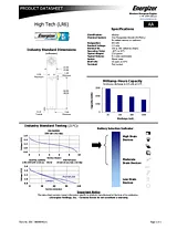 Energizer Hightech Alkaline AA Battery x8 pc(s) 637503 Data Sheet
