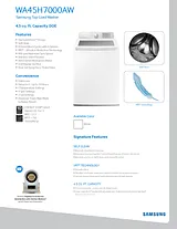 Samsung WA45H7000AW/A2 Spezifikationenblatt