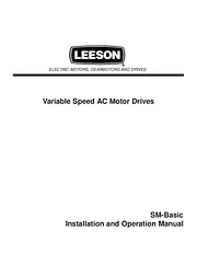 LEESON Electric Variable Speed AC Motor Drives SM-Basic 사용자 설명서