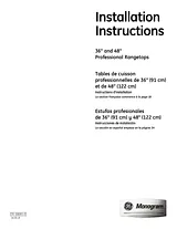 GE ZGU364NR Installation Instruction