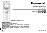 Panasonic RR-US950 Справочник Пользователя