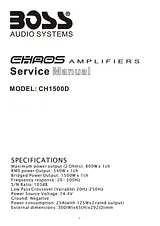 Boss Audio Systems CHAOS CH1500D ユーザーズマニュアル