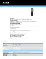 Sony ICD-PX820 Guia De Especificaciones