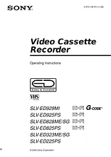 Sony SLV-ED828SG User Manual
