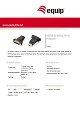 Equip HDMI / DVI Adapter 118909 Prospecto
