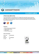 Conceptronic C4USB2CUBEB 1105109 Справочник Пользователя