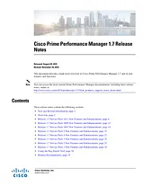 Cisco Cisco Prime Performance Manager 1.7 Notas de publicación