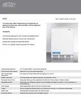 Summit 5.5 cf Commercial Undercounter Refrigerator - White 规格说明表单