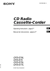 Sony CFD-E75L Manual Do Utilizador