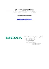 Moxa Technologies CP-104UL ユーザーズマニュアル