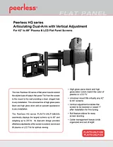 Peerless Articulating Wall Arm PLAV70-UNLP-GS Fascicule
