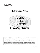 Brother HL-2030 ユーザーズマニュアル