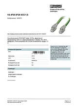 Phoenix Contact network cable (RJ45) CAT 5, CAT 5e Green 1404373 Hoja De Datos