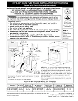 Electrolux E30DF74GPS Installation Instruction