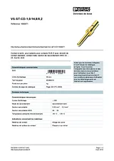 Phoenix Contact Connector pin AWG (min.): 28 AWG max.: 24 Gold plated VS-ST-CD-1,0/14,8/0,2 30 pc(s) 1688971 Data Sheet