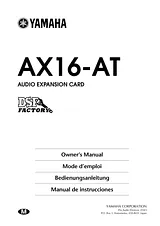 Yamaha AX16-AT ユーザーズマニュアル