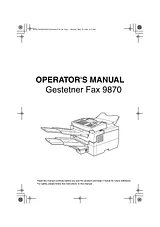 Gestetner 9870 Инструкции По Обслуживанию