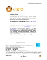 VIZIO SV420M Справочник Пользователя