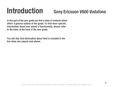 Sony V600 Справочник Пользователя