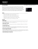 Sony kdl-46hx820 Specification Guide
