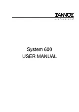 Tannoy 600 Benutzerhandbuch